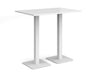 Brescia - Rectangular Poseur Table - White Base.