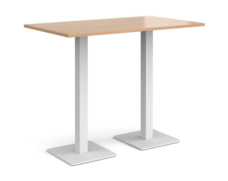 Brescia - Rectangular Poseur Table - White Base.