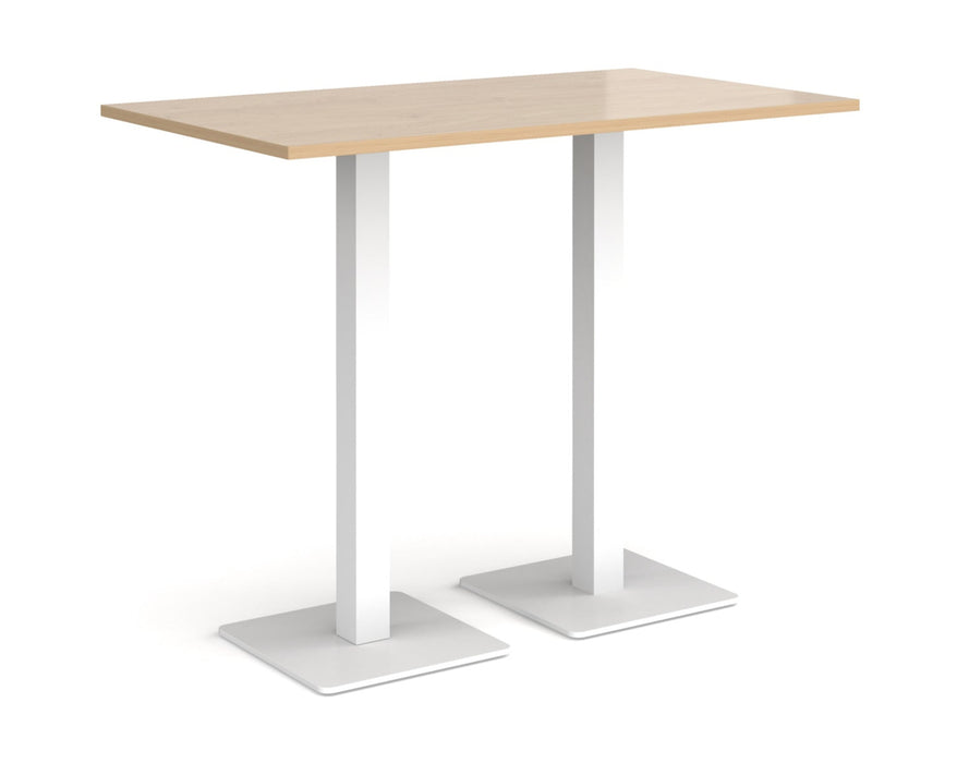 Brescia - Rectangular Poseur Table - White Base