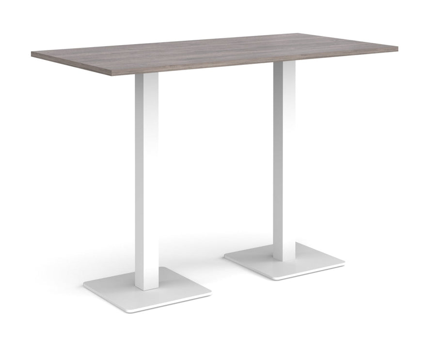 Brescia - Rectangular Poseur Table - White Base