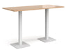 Brescia - Rectangular Poseur Table - White Base.