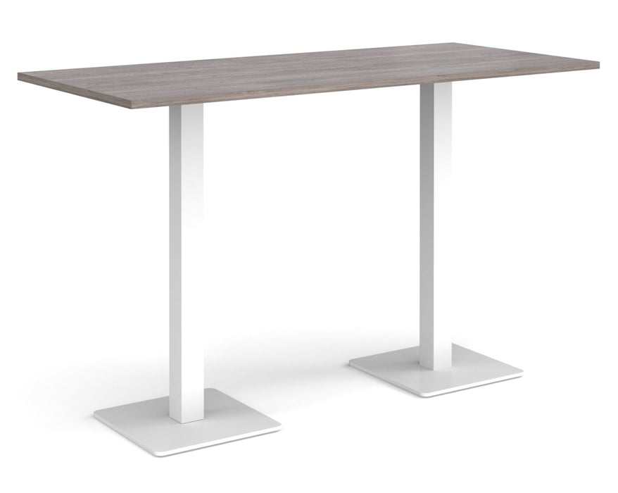 Brescia - Rectangular Poseur Table - White Base