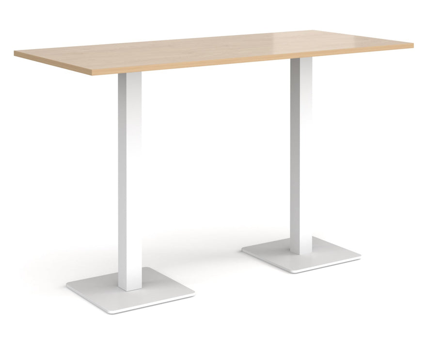 Brescia - Rectangular Poseur Table - White Base