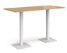 Brescia - Rectangular Poseur Table - White Base.