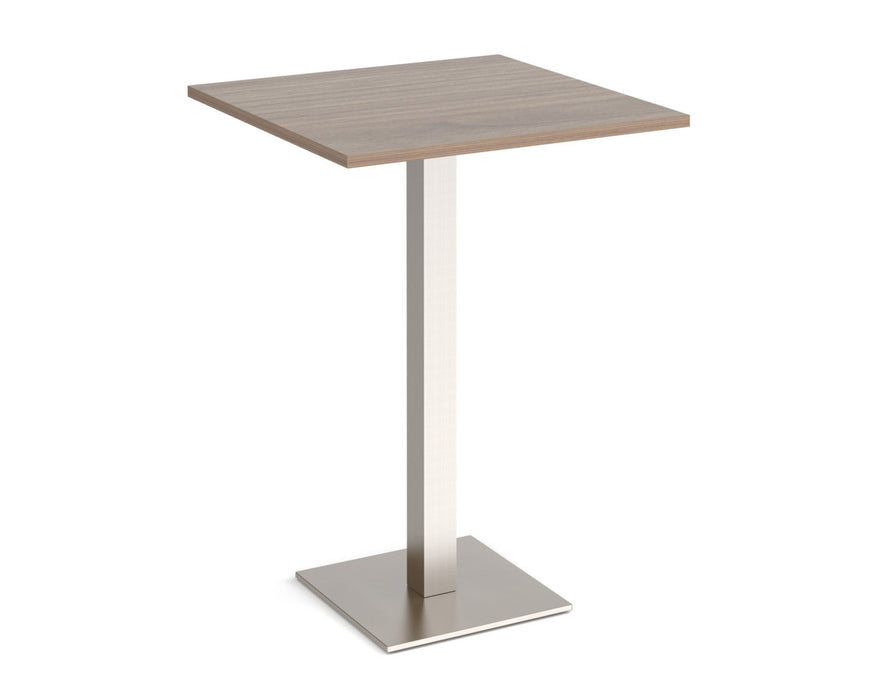 Brescia - Square Poseur Table - Brushed Steel Base