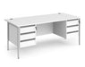 Contract 25 - Straight Desk with Two 3 Drawer Pedestals.