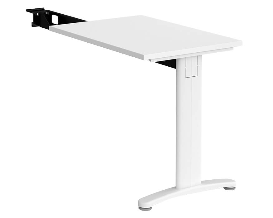 TR10 - Single Return Desk - White Frame.