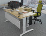 TR10 - Single Return Desk - Silver Frame.