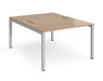 Connex - Back to Back Desk - Silver Frame.