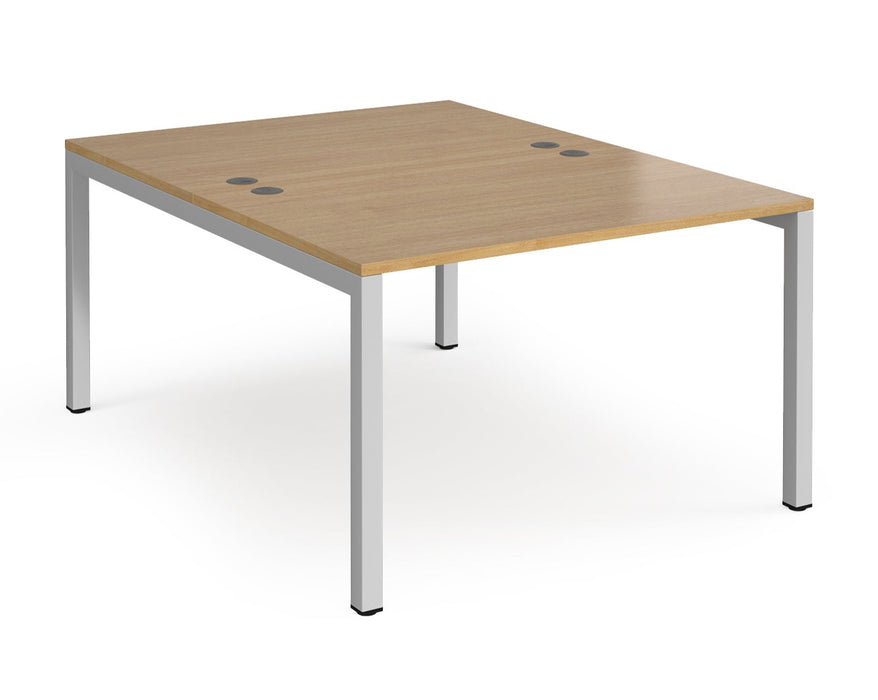 Connex - Back to Back Desk - Silver Frame.