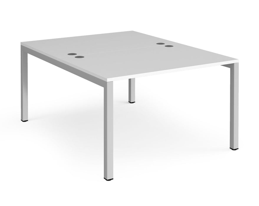 Connex - Back to Back Desk - Silver Frame.