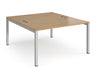 Connex - Back to Back Desk - Silver Frame.