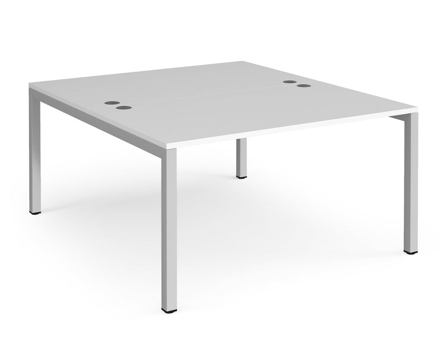 Connex - Back to Back Desk - Silver Frame.