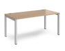 Connex - Straight Single Desk - Silver Frame.