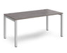 Connex - Straight Single Desk - Silver Frame.