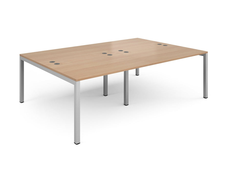 Connex -  Double Back to Back Desk - Silver Frame.