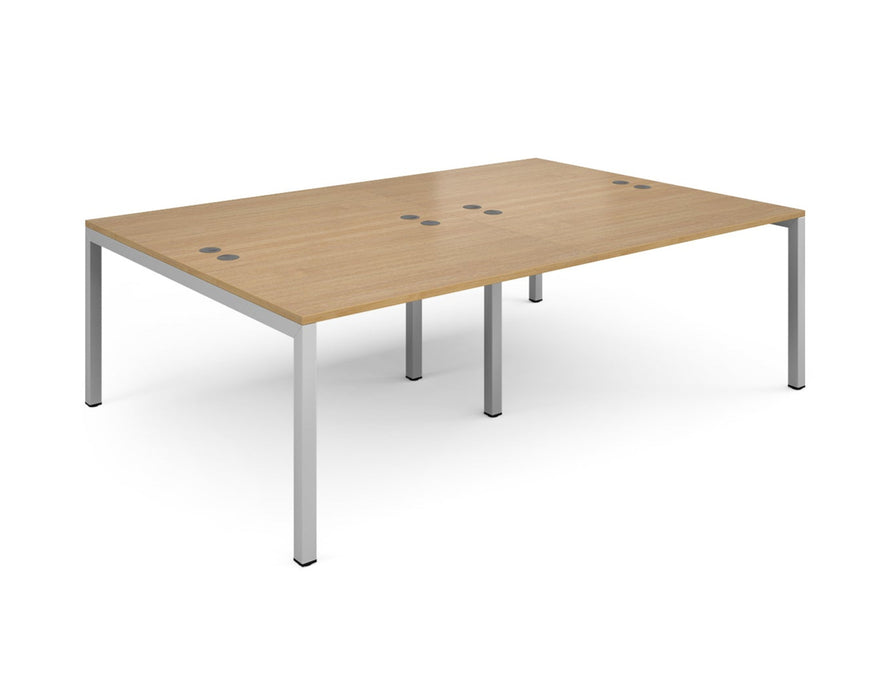 Connex -  Double Back to Back Desk - Silver Frame.