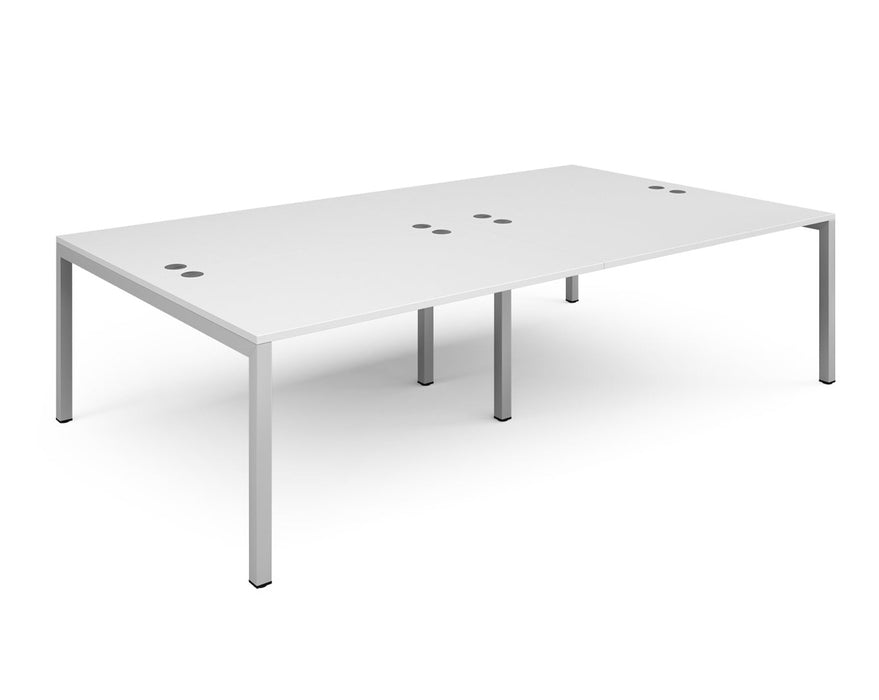 Connex -  Double Back to Back Desk - Silver Frame.