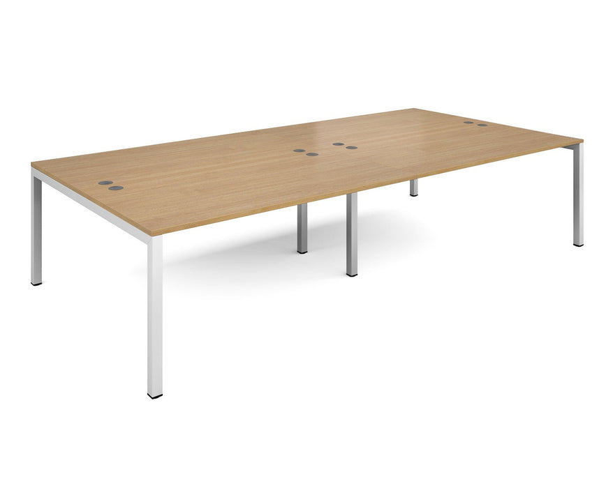 Connex -  Double Back to Back Desk - Silver Frame.