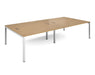 Connex -  Double Back to Back Desk - Silver Frame.