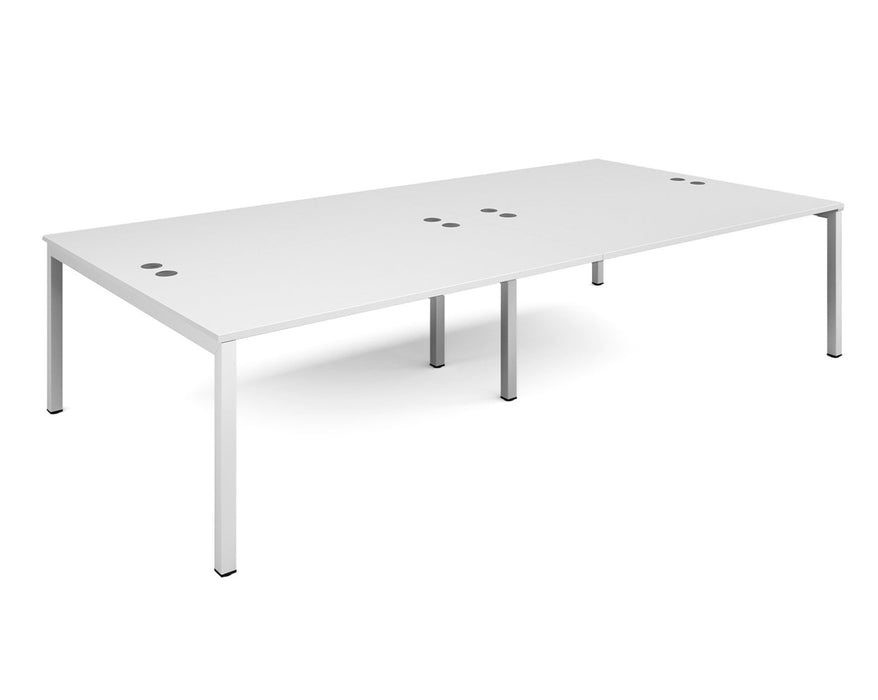 Connex -  Double Back to Back Desk - Silver Frame.