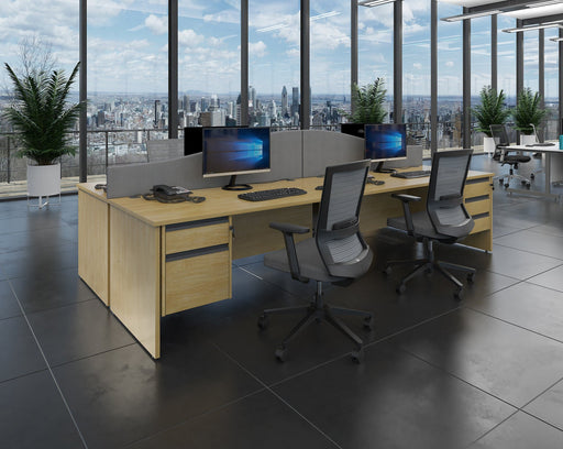 Contract 25 - Ergonomic Panel End Leg Desk - Left Hand.