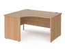 Contract 25 - Ergonomic Panel End Leg Desk - Left Hand.