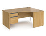 Contract 25 - Ergonomic Panel End Leg Desk with 2 Drawer Pedestal - Right Hand.