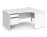 Contract 25 - Ergonomic Panel End Leg Desk with 2 Drawer Pedestal - Right Hand.