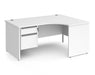 Contract 25 - Ergonomic Panel End Leg Desk with 2 Drawer Pedestal - Right Hand.