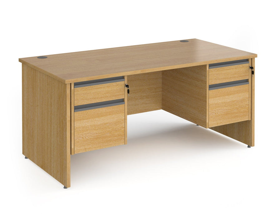 Contract 25 - Straight Desk with Two 2 Drawer Pedestals.