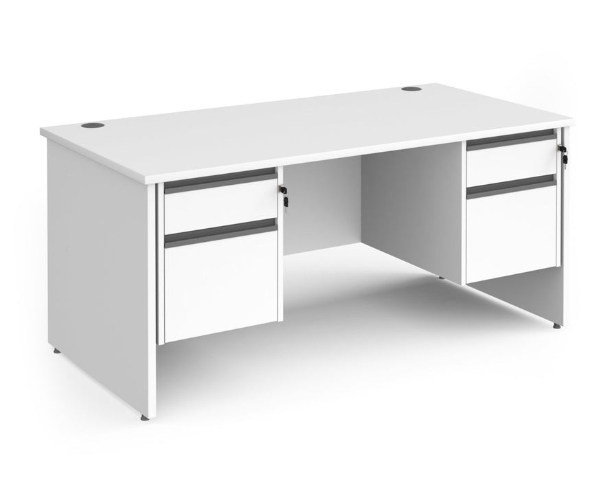 Contract 25 - Straight Desk with Two 2 Drawer Pedestals.