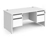 Contract 25 - Straight Desk with Two 2 Drawer Pedestals.