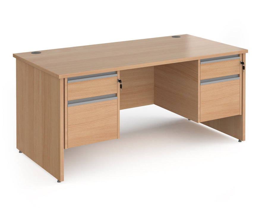 Contract 25 - Straight Desk with Two 2 Drawer Pedestals.