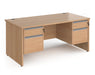 Contract 25 - Straight Desk with Two 2 Drawer Pedestals.