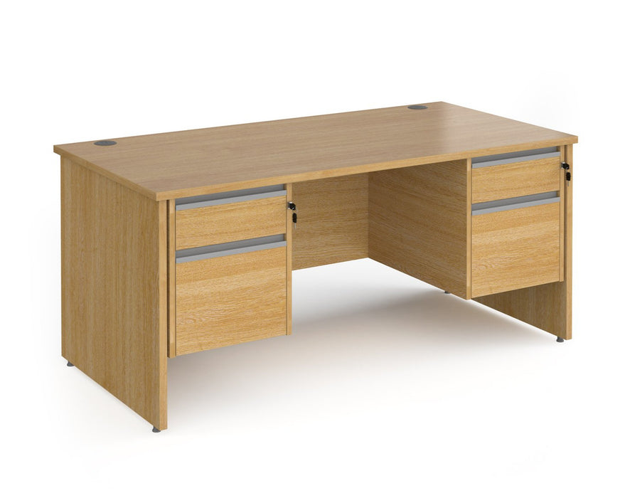 Contract 25 - Straight Desk with Two 2 Drawer Pedestals.