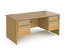 Contract 25 - Straight Desk with Two 2 Drawer Pedestals.