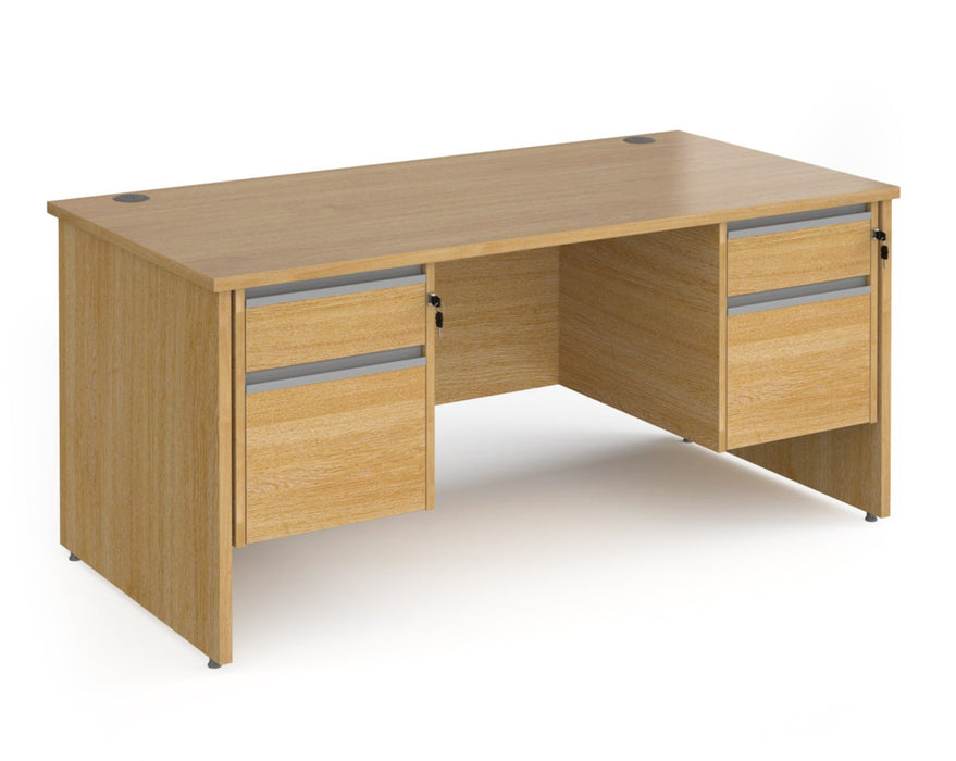 Contract 25 - Straight Desk with Two 2 Drawer Pedestals.