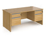 Contract 25 - Straight Desk with Two 2 Drawer Pedestals.