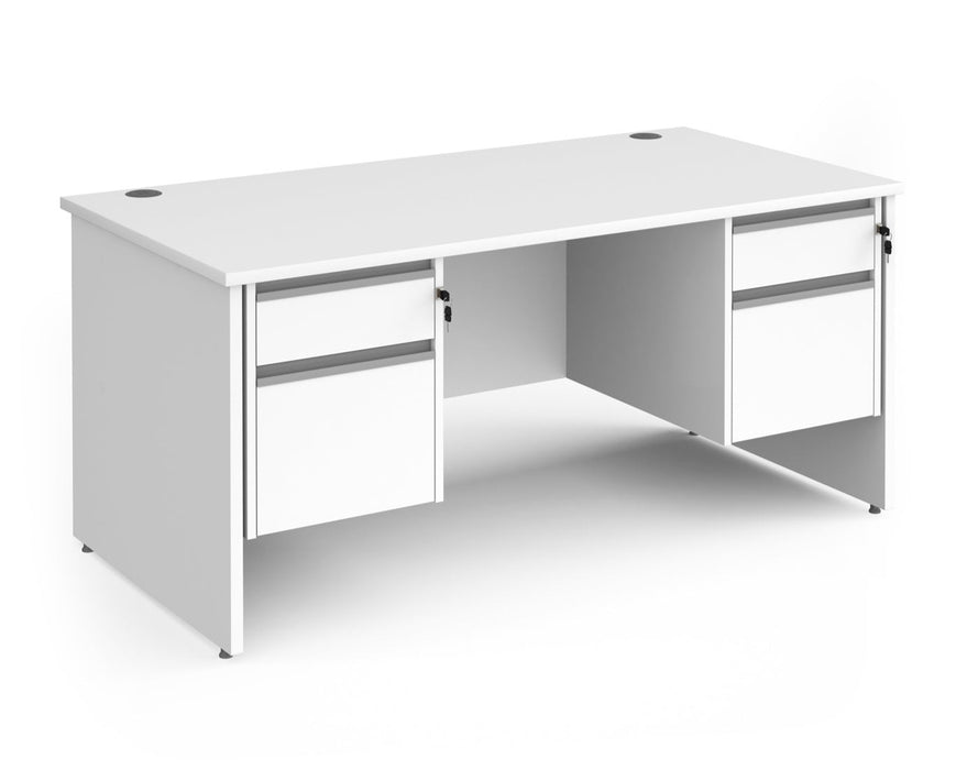 Contract 25 - Straight Desk with Two 2 Drawer Pedestals.