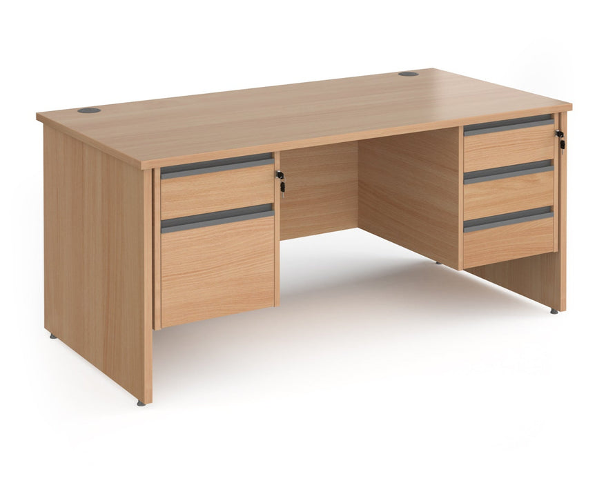 Contract 25 - Straight Desk with 2 & 3 Drawer Pedestals.