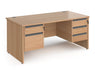 Contract 25 - Straight Desk with 2 & 3 Drawer Pedestals.