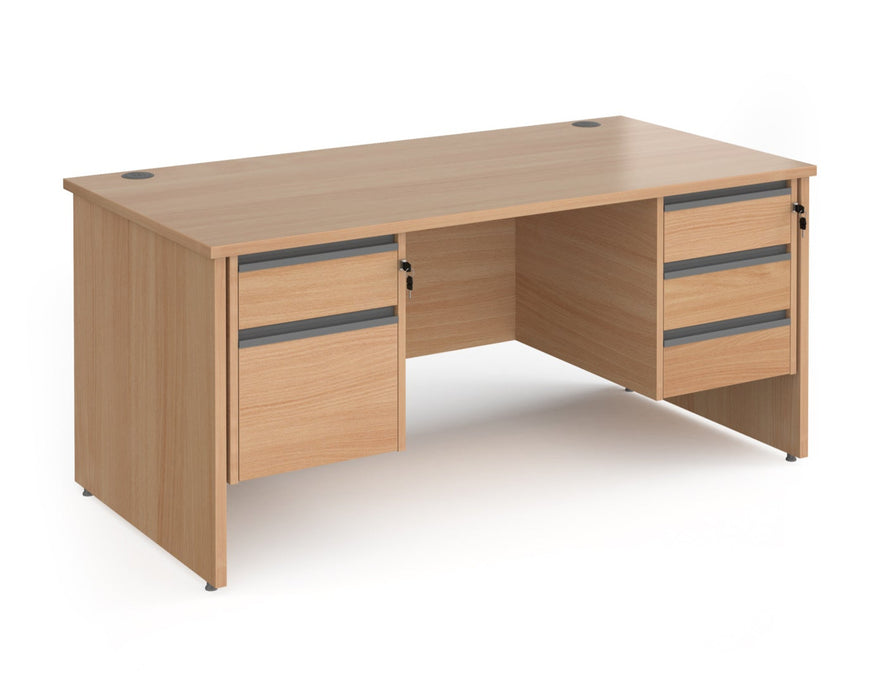 Contract 25 - Straight Desk with 2 & 3 Drawer Pedestals.