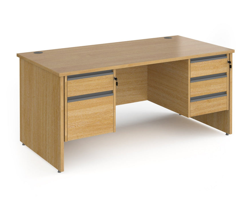 Contract 25 - Straight Desk with 2 & 3 Drawer Pedestals.