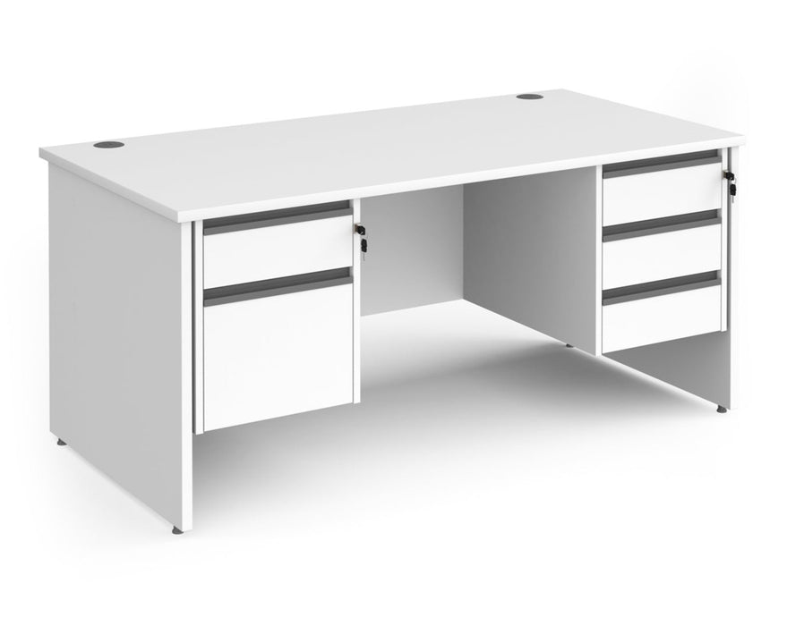 Contract 25 - Straight Desk with 2 & 3 Drawer Pedestals.