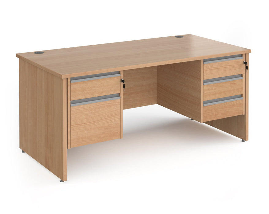 Contract 25 - Straight Desk with 2 & 3 Drawer Pedestals.