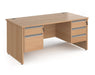 Contract 25 - Straight Desk with 2 & 3 Drawer Pedestals.