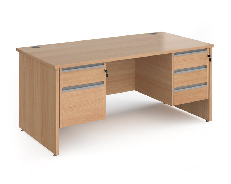 Contract 25 - Straight Desk with 2 & 3 Drawer Pedestals.