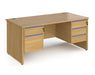 Contract 25 - Straight Desk with 2 & 3 Drawer Pedestals.