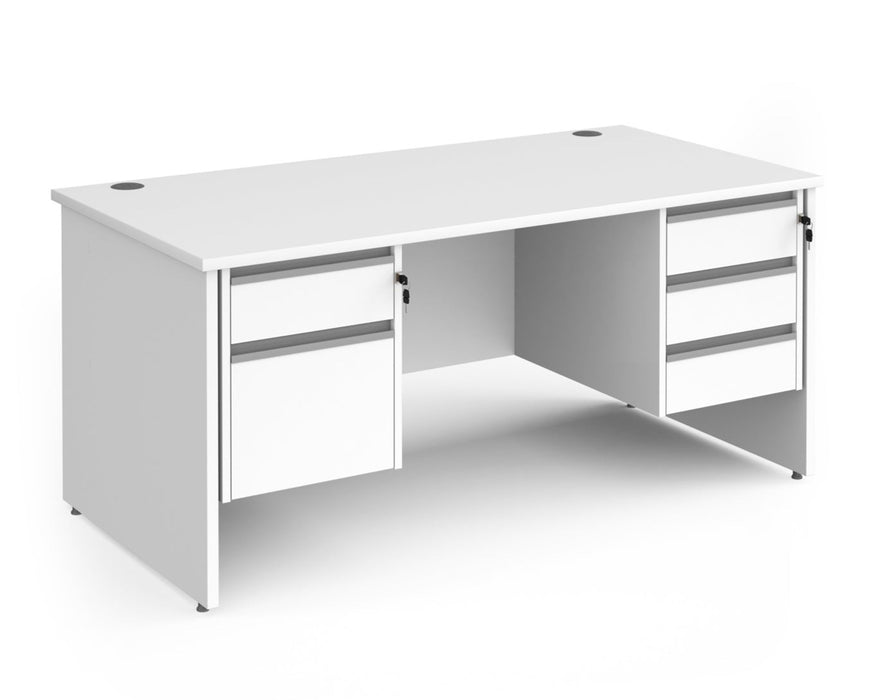 Contract 25 - Straight Desk with 2 & 3 Drawer Pedestals.